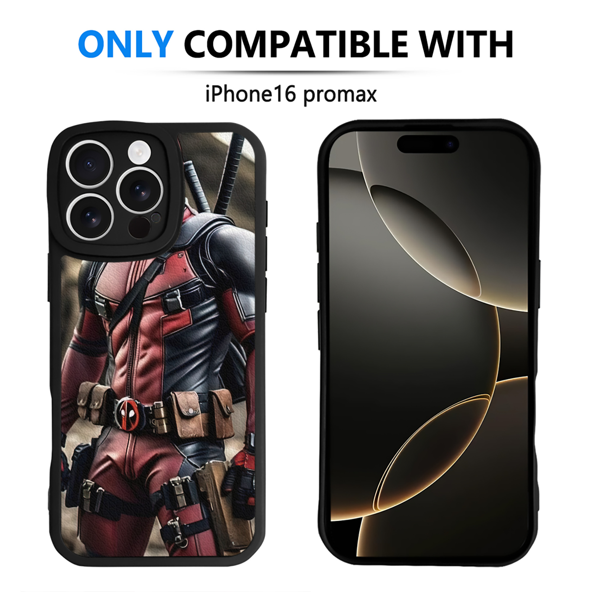 （画像用） Deadpool デッドプール 【iPhone 16シリーズ対応】シリコンスマホケース（レザー調） 材質：シリコン